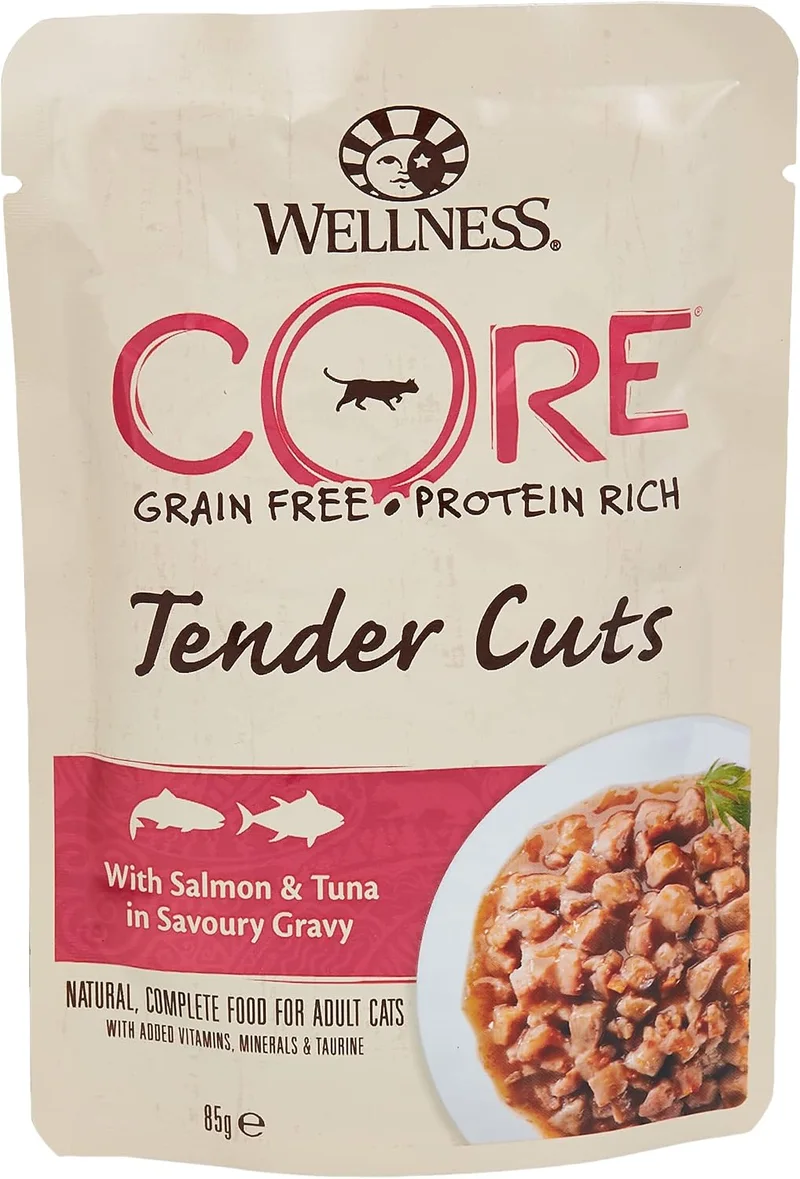 Wellness Core Tender Cuts with Salmon and Tuna in Gravy Cat Wet Food - 85G — supplied product photo